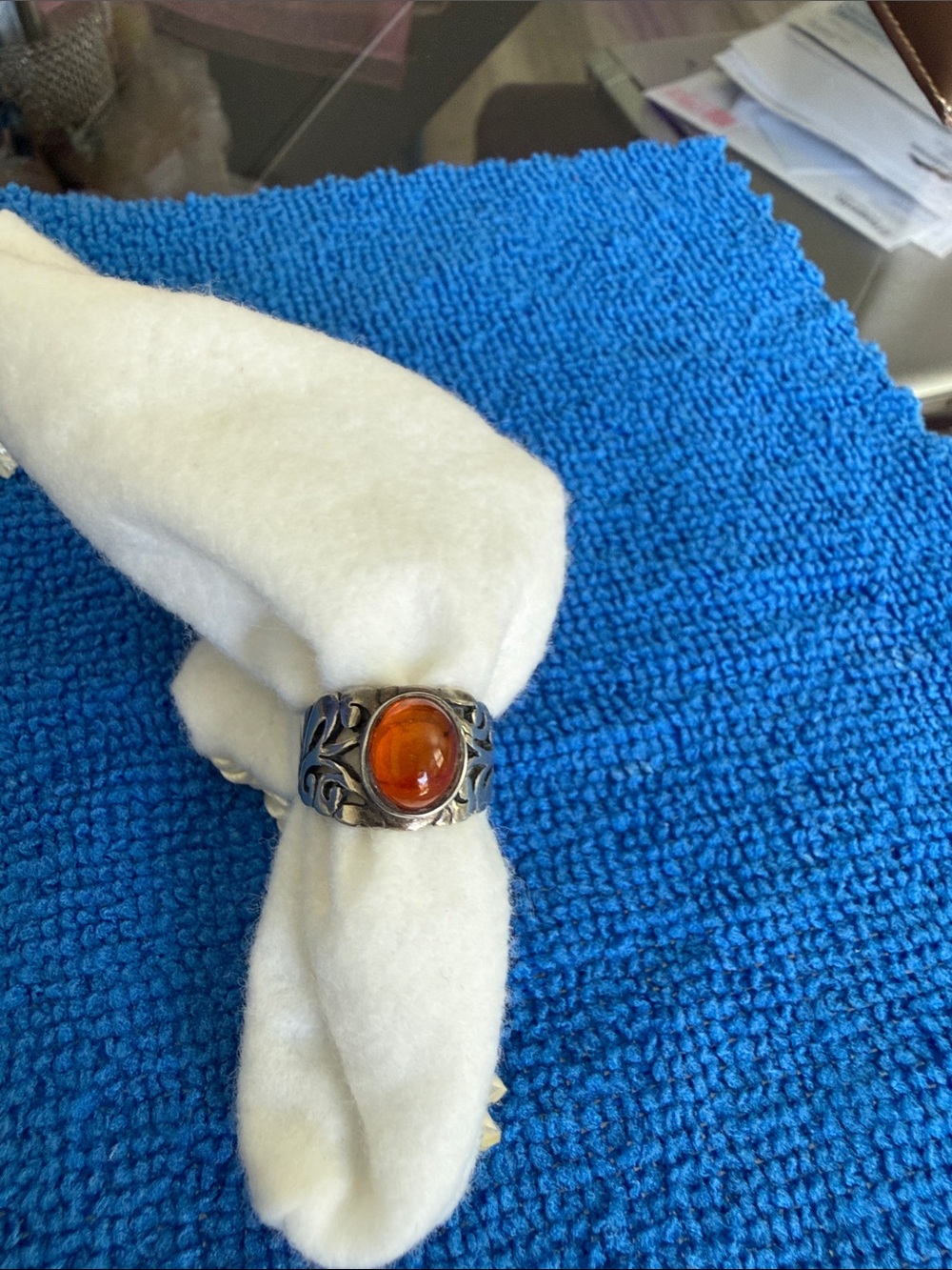 Sterling Sliver Amber Ring 4